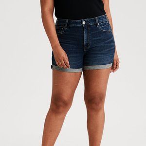 AE High-Waisted Denim Midi Short